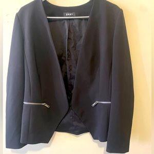 DKNY Blazer with zippers Black size 6